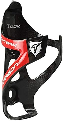 Light Full Carbon Fiber Road Mountain Bike Water Bottle Holder - red