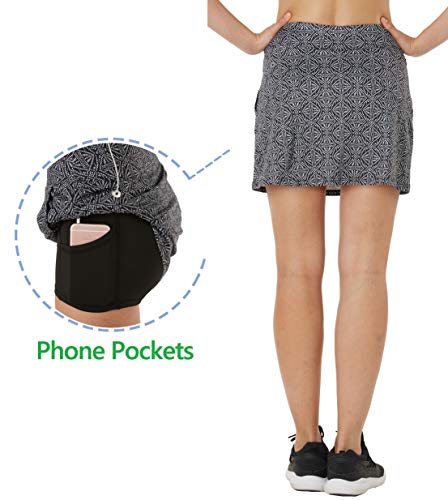 slimour Women Travel Skirt with Pockets Athletic Skirts Active Skirt with Shorts Hiking Skort Navy P 14 - Thumbnail 4