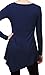 [DRSKIN] Women Handkerchief Hem Long Sleeve Tunic Top (L, Navy)