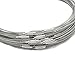 skyllc Round Stainless Steel Silver Wire Choker Necklace Memory Steel Ring DIY Bracelet Jewelry Accessories 40 Loops of One Pack