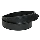 Boston Leather Mens Leather 1 3/8 inch Velcro No Scratch Work Belt