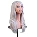 Cosplay Wigs Silver Gray Long Hair Anime Costume Party Wigs 28 Inch Full Head Synthetic Wavy Halloween Wigs for Women