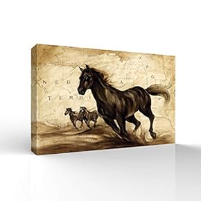 Wall26-Canvas Wall Art- Galloping Horse-Giclee Painting Wall Art for Bedroom Living Room Home Decoration - 12x18 inches