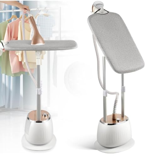 HYZHANHONG 1800W Standing Garment Steamer with Adjustable Double Rod,Flat And Hanging Ironing,Clothes Steamers with 10 Ironing Modes,20S Fast Heat Up