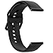 Fit for Samsung Galaxy Watch Active 2 Watch Bands, 20mm Silicone Quick Release Replacement Band Straps Wristbands Fit for Garmin Vivoactive 3 Music Women Men (Black, Small)