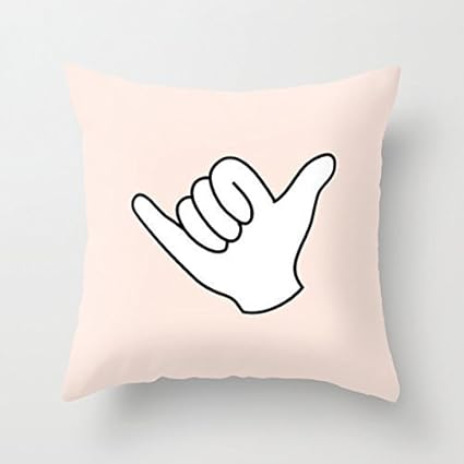 Amazon Com Ploekdu Cute Hang Loose Throw Pillows Throw Pillow