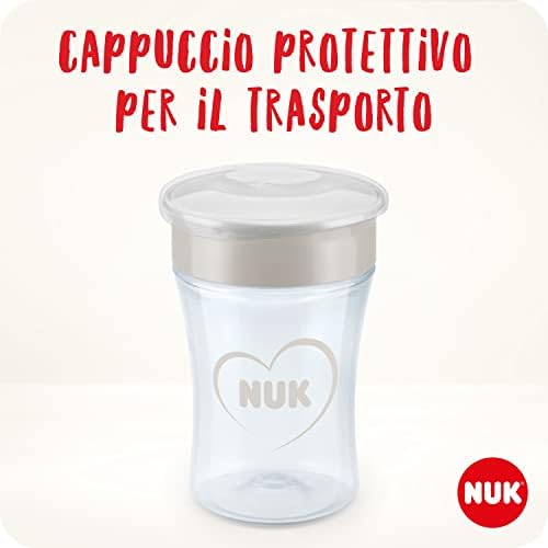 Magic Cup bicchiere antigoccia | Bordo anti-rovesciamento a 360° | 8+ mesi | Senza BPA | 230 ml | Blu | 2 pezzi