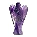 Nelson Creations, LLC 2 Inch Lilac Amethyst Hand-Carved Guardian Angel Natural Gemstone Healing Figurine