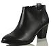 Soda Women's Zenith Faux Leather Cowboy Western Round Toe Chunky Heel Pull On Tab Ankle Boot