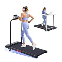 KASSADIN Walking Pad with Handle Bar, 2026 Upgrade Portable Small Treadmill with Handles for Home Small, 3.0HP Under Desk Walking Pad Treadmill with Incline, 0.6-7.6MPH, 350LBS