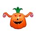 Dreamone 4 Foot Halloween Inflatable Pumpkin with Skull for Halloween Indoor Outdoor Yard Garden Party Decorations
