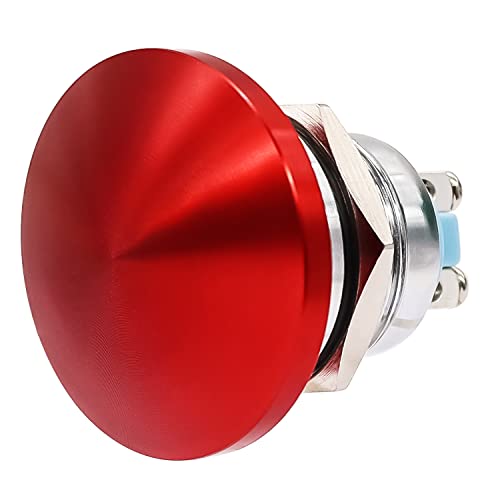 mxuteuk 19mm Momentary Mushroom Head Push Button Switch IP65 Waterproof