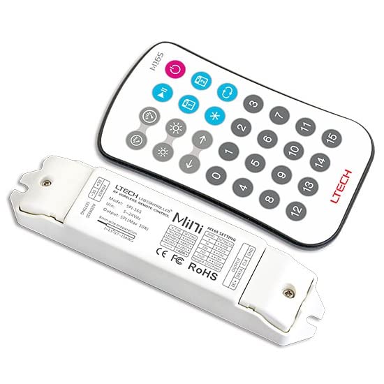 LIGHTEU®, Mini Pixels LED Controller SPI-16S with RF remote M16S, Digital Controller Chasing RGB compatible with all kinds of single or bilinear pixel LEDs