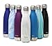 MIRA Vacuum Insulated Travel Water Bottle | Leak-Proof Double Walled Stainless Steel Cola Shape Sports Water Bottle | No Sweating, Keeps Your Drink Hot & Cold | 25 Oz (750 ml) (White Granite)