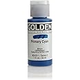 Golden Fluid Acrylic Paint 1 Ounce-Primary Cyan