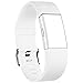 iGK Replacement Bands Compatible For Fitbit Charge 2, Adjustable Replacement Bands with Metal Clasp Classic Edition White Small