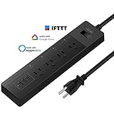 iMah WiFi Smart Power Strip, Surge Protector with USB, Multi Outlet with 3 USB Ports 4 Smart Outlets Overload Switch and 6FT UL Cord, Work with Alexa Google Assistant IFTTT, Control from Anywhere
