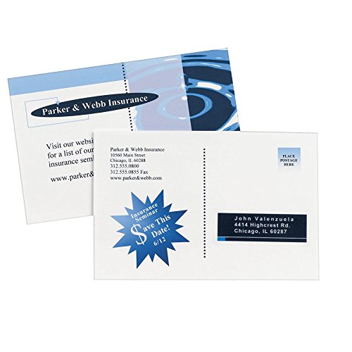 Avery 8387 Postcards for Inkjet Printers, 4 1/4 x 5 1/2, Matte White, 4