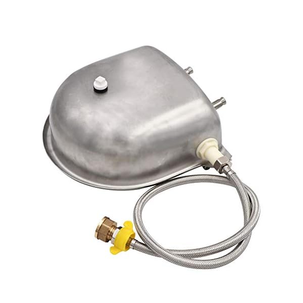 M.Z.A - Boccale d'acqua in acciaio inox con tappo di scarico, connettore, tubo intrecciato e viti di montaggio per… Marca: M.Z.A M.Z.A - Boccale d'acqua in acciaio inox con tappo di scarico, connettore, tubo intrecciato e viti di montaggio per…