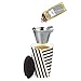 Tea Forté KATI Single Cup Loose Leaf Tea Brewing System, Insulated Ceramic Cup with Stainless Steel Tea Infuser and Lid, Black & White