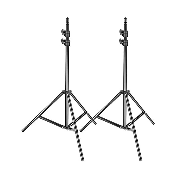 Neewer 2 Stück Lichtständer - metallischer einstellbarer 92-200 Zentimeter Schwer Duty Unterstützungsständer für…