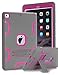 TOPSKY Case Compatible with iPad Air/A1474/A1475/A1476 9.7 inch,Built-in Kickstand Heavy Duty Protection Shockproof Rugged Defender Protective Cover Cases for iPad Air (Pink)