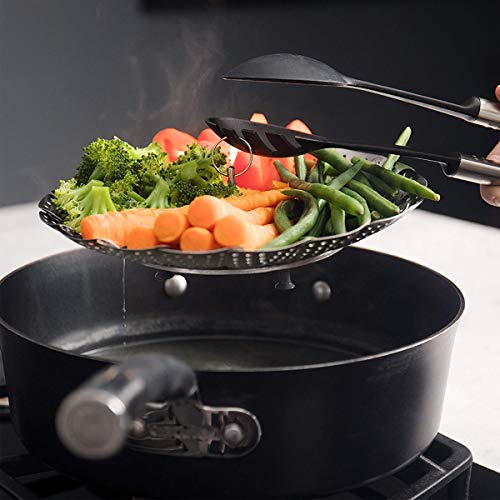 UltraOutlet 2 Packs Vegetable Steamer Baskets Stainless Steel Veggie Steamer Insert, Large and Standard Expandable Vegetable Steamer Trays