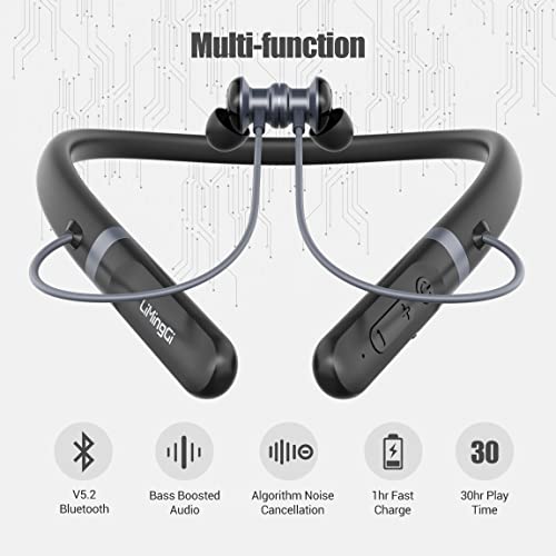 Neckband Bluetooth Headphones 5.2, Around The Neck Bluetooth Headphones