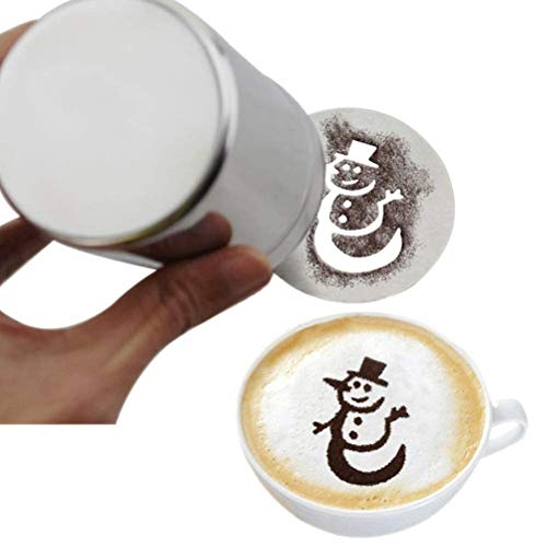 FILWO Kunststoff Kaffee Vorlage Set Kaffee Dekoration Schablonen Barista Vorlagen Latte Art Kaffee Girlande Schablone… – Bild 3