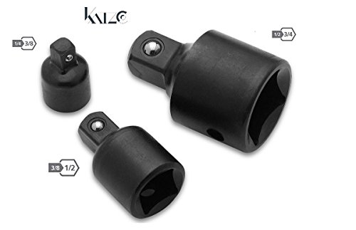 Impact Adapter And Reducer Set - 3 Piece Heavy Duty And Durable Impact Socket Set â€“ For Mechanics And Technicians - By Katzco
