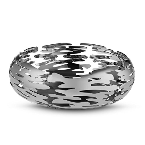 Alessi Barknest Fruit Basket 8.25", Stainless Steel Polished