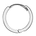 14k REAL White Gold 2mm Thickness Huggie Earrings (10 x 10 mm)