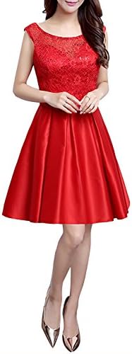 Levory J Women's Vintage 1950's Scoop Neck Casual Swing Dress