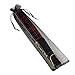 Newstarfactory Peacock Feather Red Sequins Design Black Plastic Folding Hand Fan