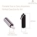 BEADNOVA Pill Holder Keychain Medicine Container Small Portable Pill Case Aluminium Fob Carrier with Medicine (3pcs, 3 Colors Per Pack)