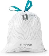 Brabantia PerfectFit Bin Liners 40 Bags White Thick Plastic With Tie Tape view 4