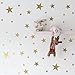 Mozamy Creative Star Wall Decals (189 Count) Gold Star Decals Nursery Decals Removable Peel and Stick Wall Decals, Vintage Gold