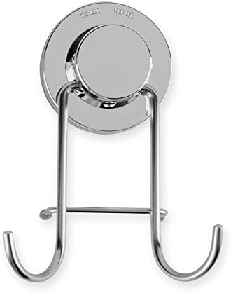 Heavy Duty Suction Cup Hook holder, Organizer for Kitchen, Bathroom, Toilet, Chrome