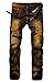 MR. R Men's Stylish Ripped Slim Fit Jeans with Patches