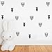 Modern Arrow Wall Sticker Set – 44 Removable Triangle Pattern Vinyl Decals for Baby Room, Kids Space, Living Room, Closet or Door – DIY Home Accent Art Decor YYU-15 (Black)