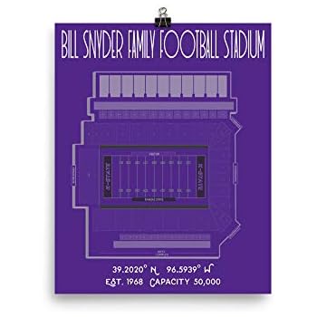 Kansas State Bill Snyder Family Football Stadium Poster Print | 16x20 or 8x10