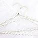 HANGERWORLD Pack of 6 Premium Metal Elegant Clothes Hangers Covered in Pearl Beads - 15.7 Inches