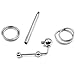Male Metal Catheter Penis Plug Sex Rabbit Stainless Steel Urethral Dilators Rods Urethral Plug with Rings for Beginners Adult Sex Toys