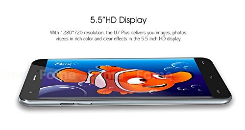 Oukitel U7 Plus - 5.5 pulgadas HD Android 6.0 4G teléfono inteligente de cuatro núcleos a 1,3 GHz 2 GB de RAM 16 GB de ROM de la huella digital GPS Dual SIM 13 MP - Dorado champagne