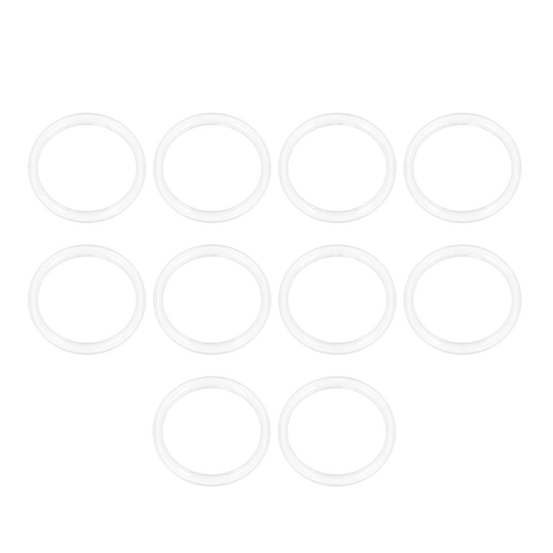 Photo 1 of uxcell Silicone O-Ring, 33mm OD, 27mm ID, 3mm Width, VMQ Seal Rings Gasket, White, Pack of 10