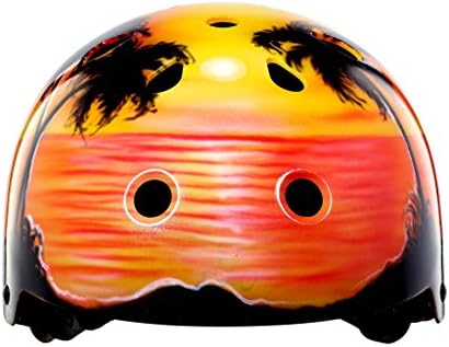 Triple Eight Helmet for Skate, Biking, Inline Skating, Rollerblading, Scooters | Custom Hand Painted Palms | Triple Eight Dual Certified Helmet with EPS Liner (Size L/XL)