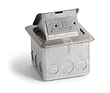 Lew Electric PUFP-SQ-SS-GFI Pop Up 20 AMP GFCI Outlet Box - Stainless Steel