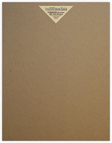 10 Sheets Brown Chipboard 80 Point Extra Thick 11 X 14 Inches Photo|Scrapbook Size .080 Caliper XX Heavy Cardboard as Thick as 20 Sheets 20# Paper