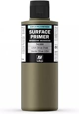 Vallejo Acrylic Primer Olive Drab 200ml Fast-Drying for Airbrush Modeling view 2