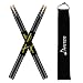 Donner Snare Drum Sticks 5A Classic Maple Wood Drumstick 2 Pair Black with Carrying Bag primary